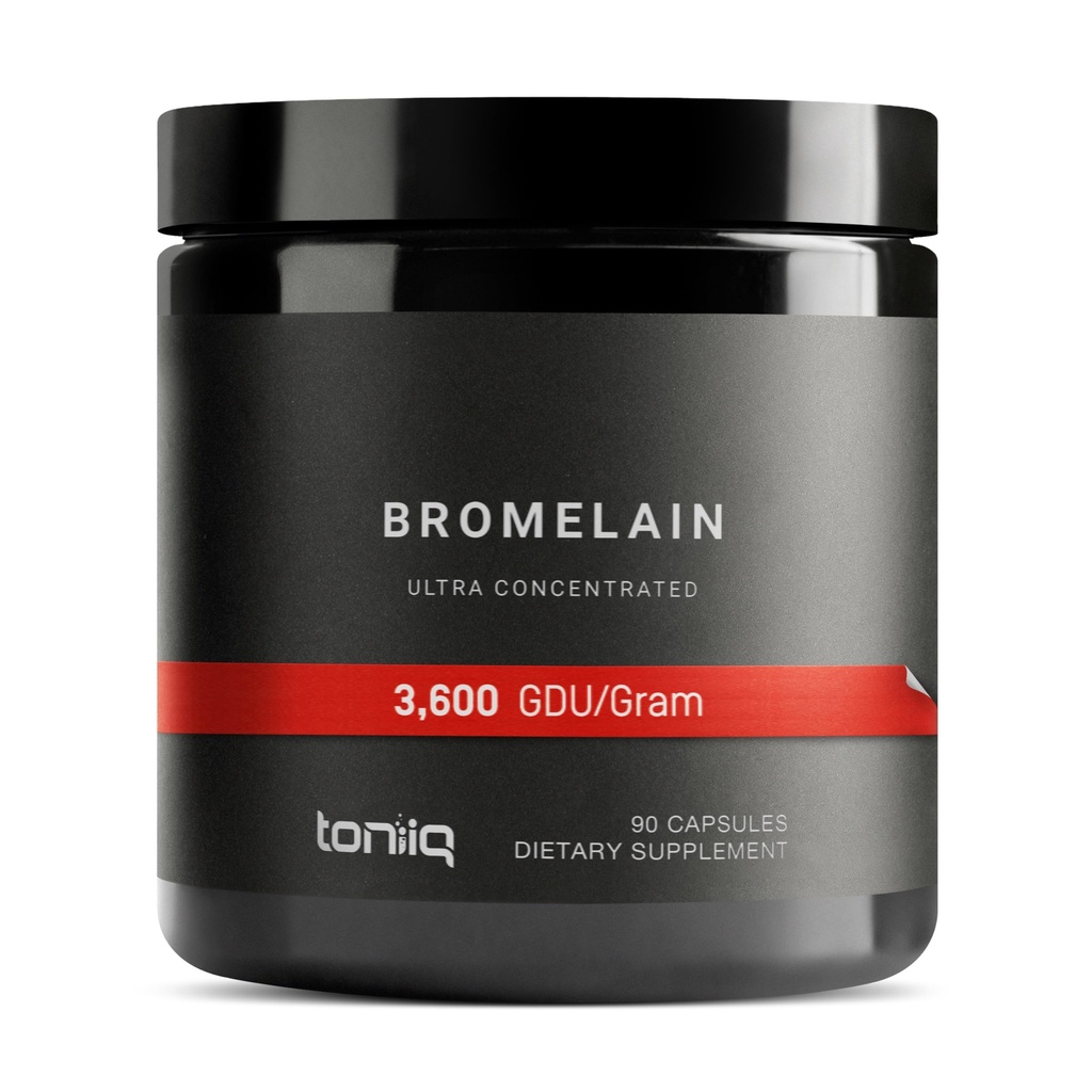 Ultra High Strength Bromelain 1000mg - 3600 GDU/Gram - Mycket koncentrerad och biotillgänglig - Tredjepartstestade Formel - 90 vegetariska kapslar - 45 portioner per behållare - Bromelain Supplement