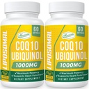 1000mg Liposomal CoQ10 Softgels ... Parempi imeytyminen CoQ10 Ubikinoli täydentää...