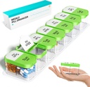 Odaro Erittäin suuri viikoittain pilleri Järjestäjä 2 Kertaa päivässä, Pill Box 7 Day Am Pm Hold Daily Medicine Vitamiini ja täydentää - Vihreä