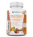 Hel mat multiVitamin och mineraler med probiotiska enzymer - 120 multivitaminer för kvinnor och män - packad med WholeFood och växtbaserade ingredienser - kraftfulla antioxidanter för matsmältningsstöd