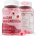 Sokeriton kalsium Magnesiumsinkki Gummies, Algae Kalsium Magnesium Supplement Plus D3 