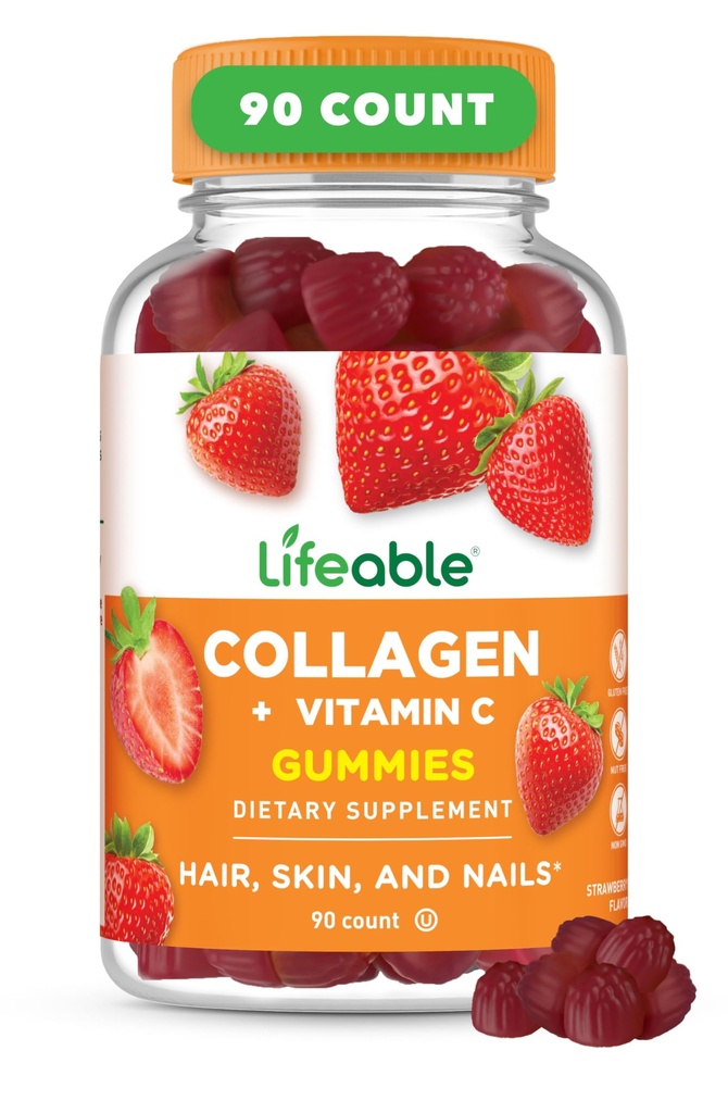 Elävä Collagen Peptides Gummies ... 100mg C-vitamiinin kanssa.......
