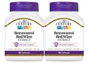 21st Century, Resveratrol Red Wine Extract, 90 kapselia - 2kpl