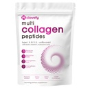 Multi Collagen Peptides Powder, 16 Oz (41 Servings) - Proteiinilisä, tyyppi I, II, III, V, X hyaluronihappo, C-vitamiini ja Biotiini, makuamaton, helppo sekoittaa juomia