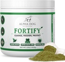 Koiran hampaiden puhdistusjauhe - Fortify Dental Powder for Dogs - Plaque Remover ja Freshens Bad Breath kanssa tuore vihreät lisäravinteet - Sisältää kelp, Probiootit, ja muut hammas puhdistusaineita
