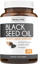 Black Seed Oil - 60 Softgel Kapselit (Non-GMO & Vegan) Premium Kylmäpaineinen Nigella Sativa tuottaa puhdasta mustaa Cumin Seed Oil kanssa E-vitamiini - 500 mg Each, 1000 mg per 2 kapseli Serving