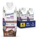 Säkerställ Max Protein mjölkchoklad Nutrition Shake | 30g Protein, 1g Sugar, 4g Fiber Blend | 4 Pack