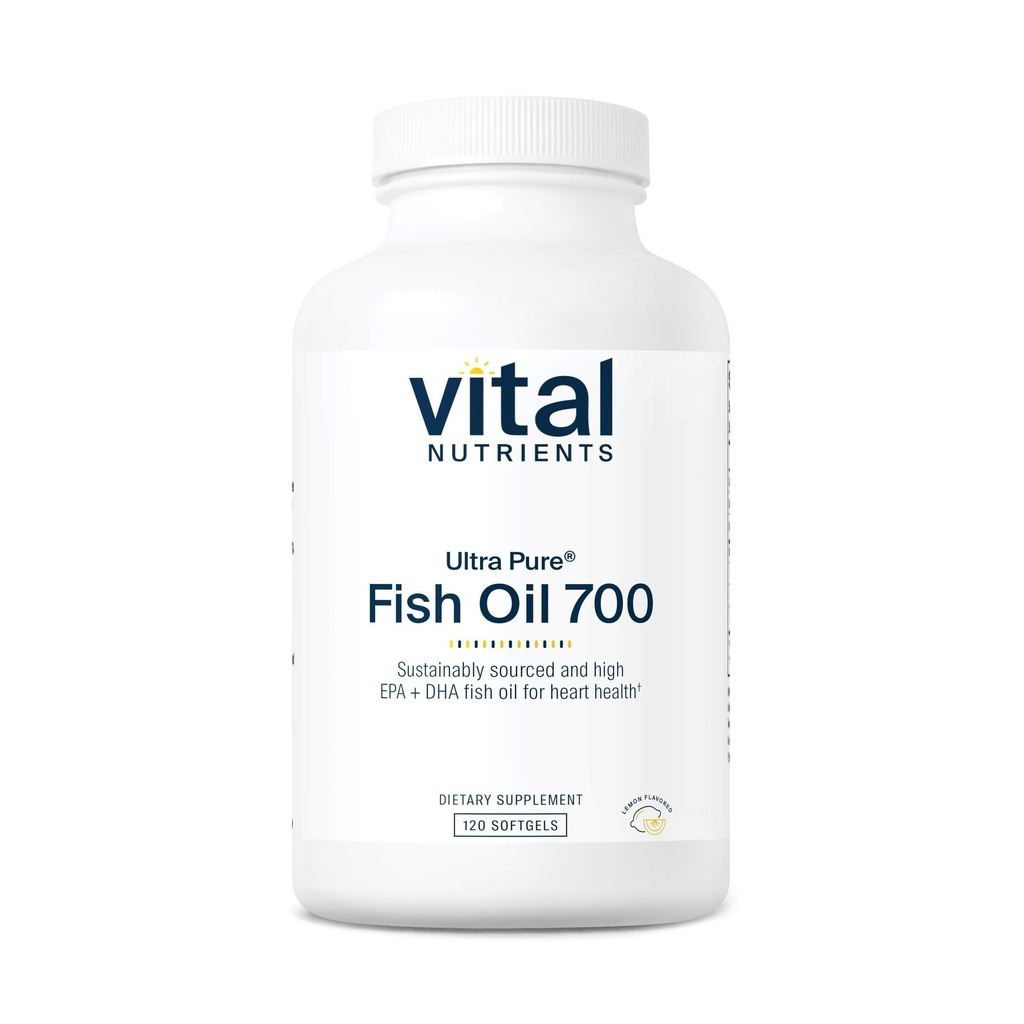 Elintoiminnot Ultra Pure® Fish Oil 700 ... tukee sydäntä, aivoja ja yhteistä terveyttä*...
