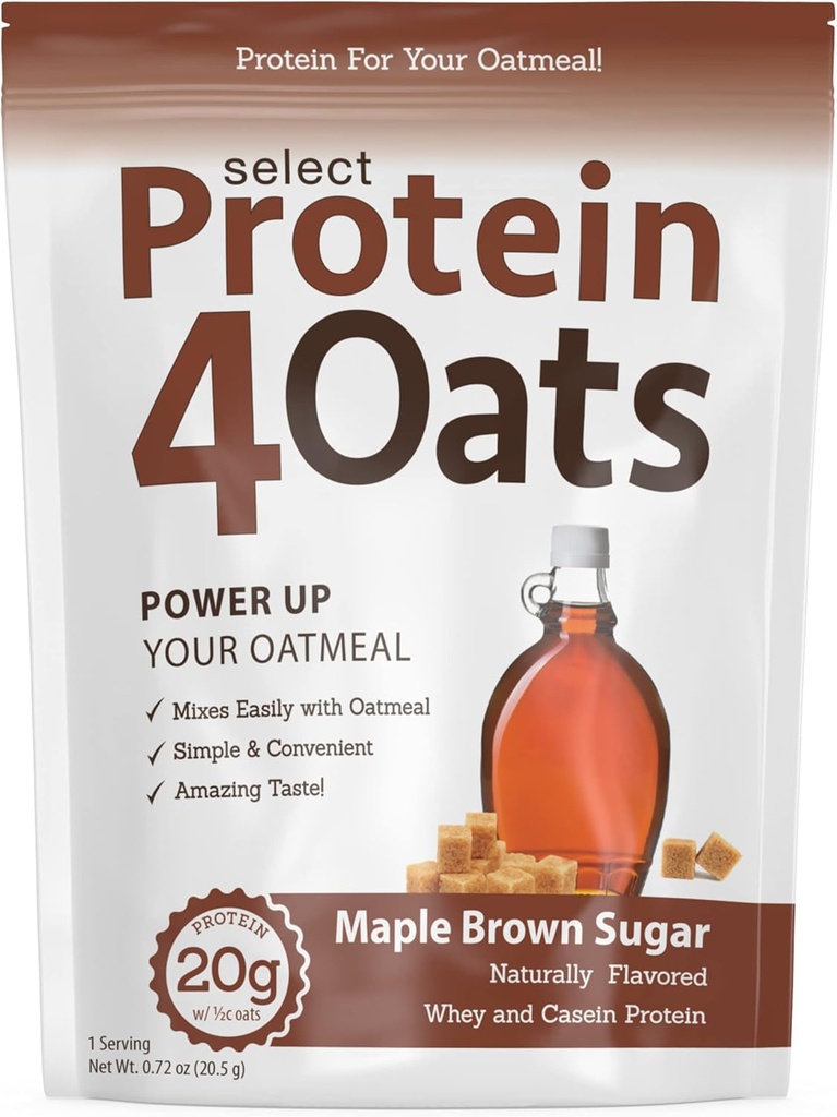PEScience Protein4Oats, jauhetta tehdä hämmästyttävä Maistuva proteiini kaurapuuroa, hera ja Kaseiini, gluteeniton, vaahtera ruskea sokeri, 12 tarjoilua