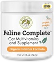 Whoulinen Lemmikki Luomut Feline Complete Organic Kurpitsa - 8 Oz - Multivitamiini & Probiootti jauhe kissat - Natural Cat Ruoka & Ruoansulatus tuki
