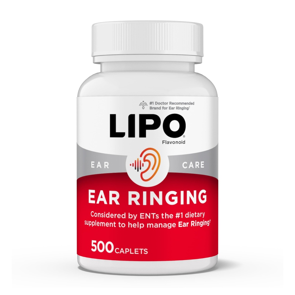 Lipo-Flavonoid Plus tinnitus Relief - Lääkäri-Recommended for Sormuskorvat - Kliinisesti todistettu sitruuna Bioflavonoid Complex Vitamiinit C, B1, B2, B6, B12, & Kalsium - 500 Caplets