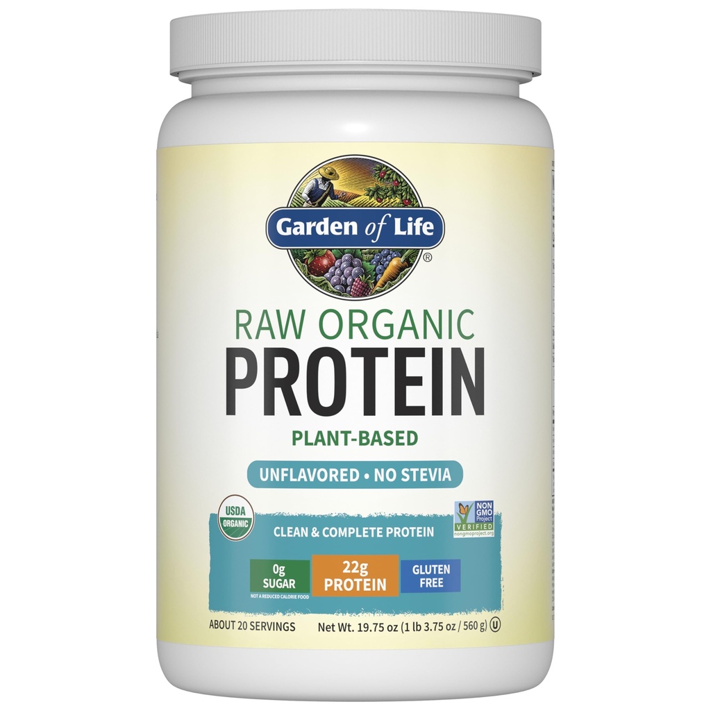 Organic Vegan Protein Powder, Plant Based & BCAAs, Organic Protein Powder with Probiootit & Enzymes, non-GMO, Gluteeniton Laktoositon 1,2 LB