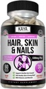 Kaya Naturals hiusten ihon kynsi kapselit BIOTIN D-vitamiini B-12 A Foolihappo tuki, hiusten tuki vitamiini täydentää