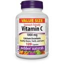 Webber Naturals Vitamin C Calcium Ascorbate 1000 mg · Stomach Friendly, 120 kapslar