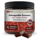 KSM-66 Ashwagandha Gummies - 600mg Organic Root Extract per Serving - Delicious Natural Apple-Berry Flavor 