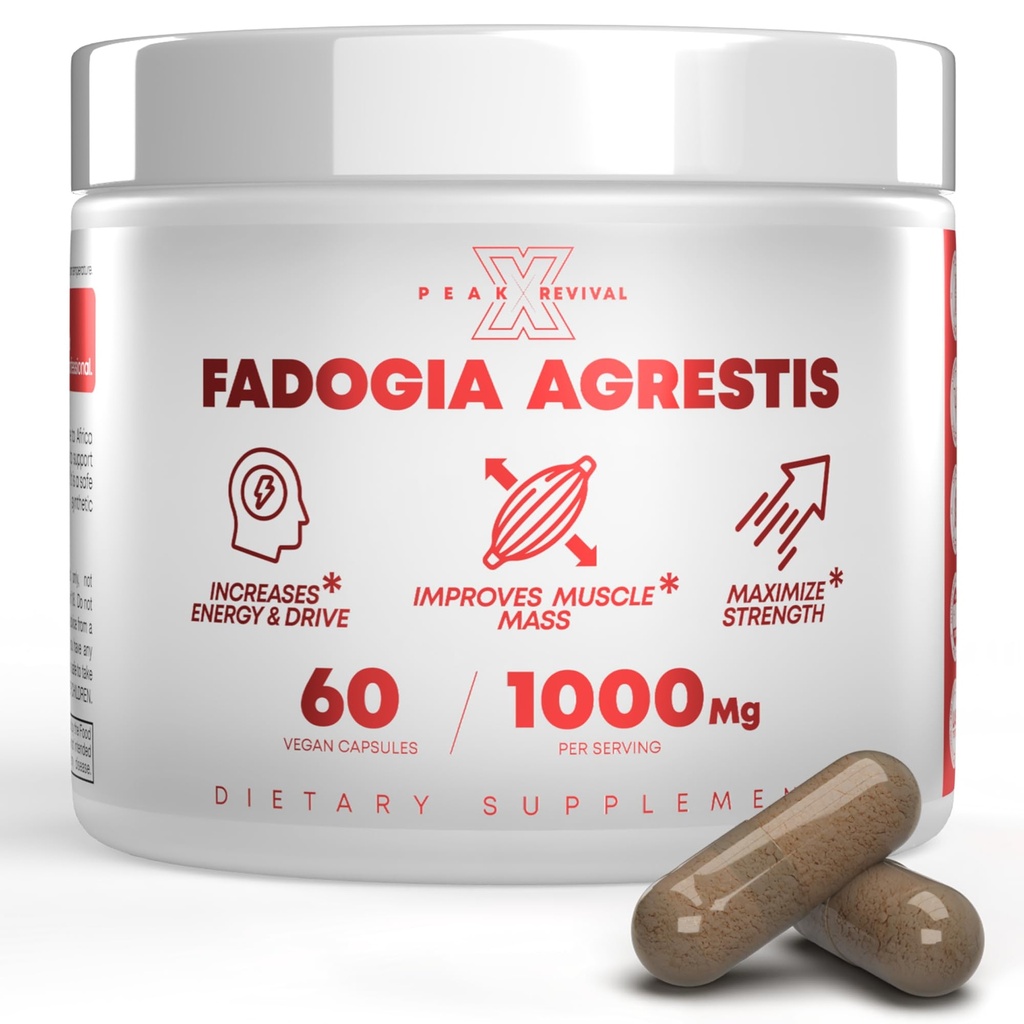 Fadogia Agrestis 1000mg Per Serving täydennysosa - Potent ote lisätä energiaa, urheilullinen suorituskyky & lihasmassa - lisäravinteet, valmistettu Yhdysvalloissa (60 kapselia)