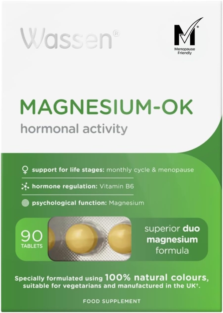 Magnesium OK Vitaminer och mineraler för kvinnor under månadscykel 90 tabletter