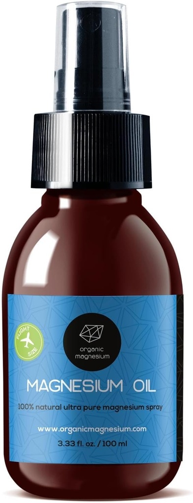 Magnesium Spray Oil - 100% Pure Topical Magnesium Chloride för Leg Cramps från Forntida Zechstein Seabed | Perfekt för sport, avkoppling och sömn | för vuxna och barn (3,33 oz)