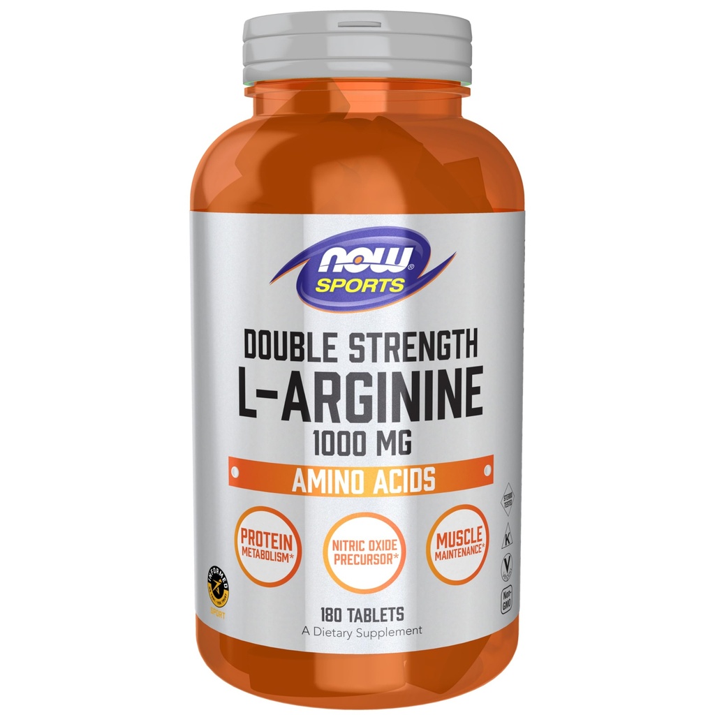 Nyt Foods Sports Nutrition, L-arginiini Double Strength 1000mg, typpioksidin esiaste, Aminohapot, 180 tablettia