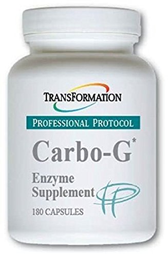 TRANSFORMATION THE GENESIS OF GOOD HEALTH Enzymes Carbo-G High Potency Enzyme Blend Formel Supplement med Probiotics & Herbs, för kolhydratuppbrott, näringsabsorption, 180 kapslar