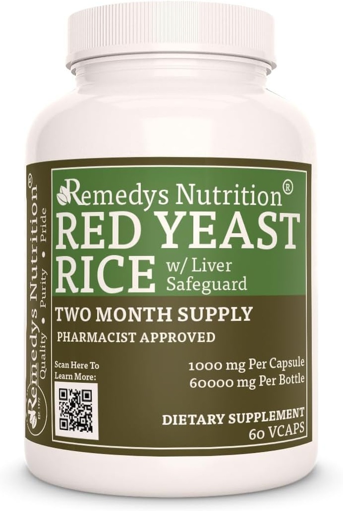 Remedy ravinto Punainen riisi maksan suojatoimenpiteitä (Herbal Omistus Blend) ... 1 000 mg, 60 vegaaninen kapselit kasviperäisten ruokavalio täydentää