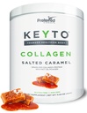 Keto Collagen Protein Powder with MCT Oil Keto and Paleo Friendly Pure Grass Fed Pasture Raised Hydrolyzed Collagen Peptides KEYTO Suolattu Caramel Flavor