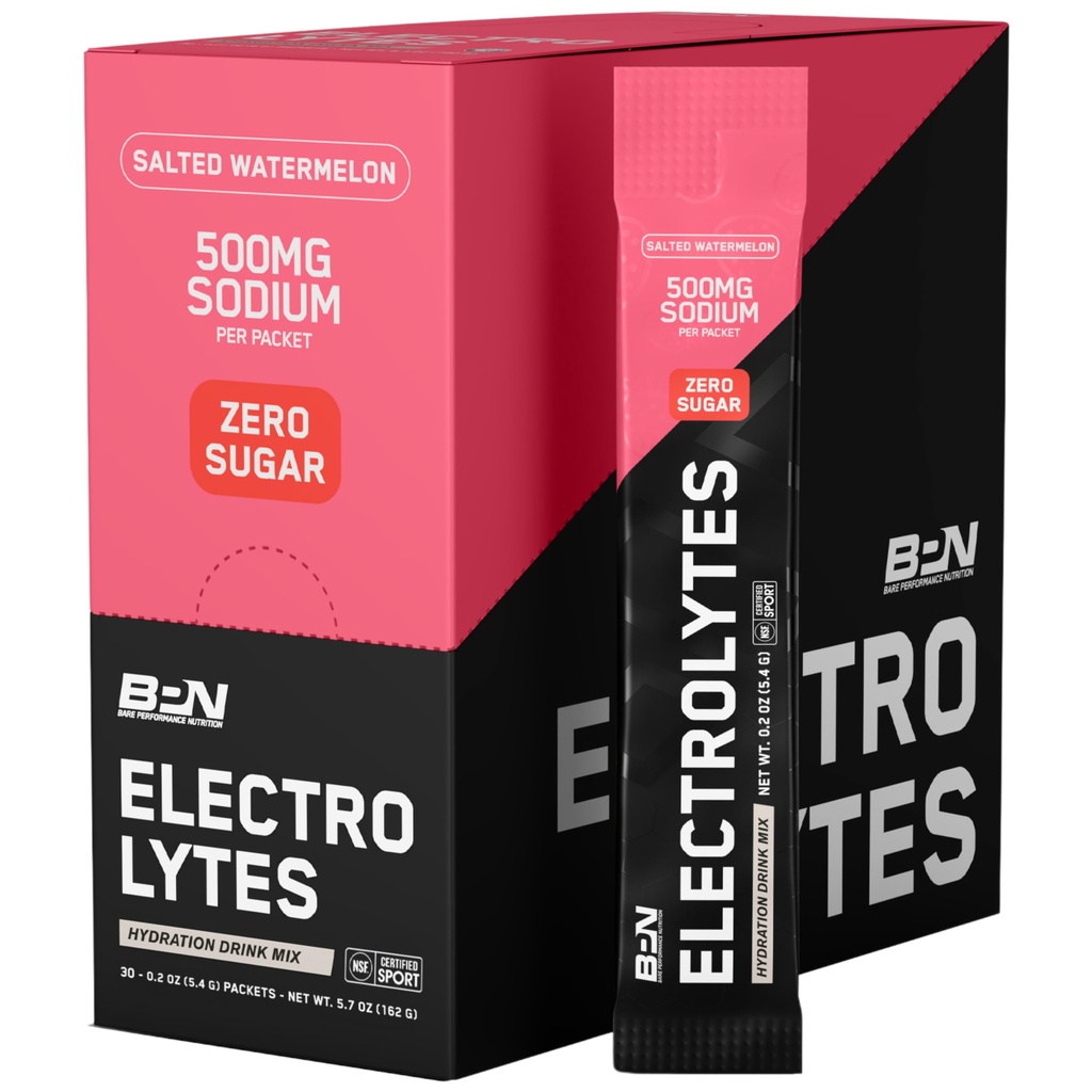 BARE TEHTÄVYYS BPN Elektrolyytit Go Packs Hydration Drink Mix ... Sokeriton Elektrolyyttijauhe .. 500 mg Natriumia tarjoilua kohti...