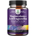 Pure Calm Relaxing Magnesium Glycinate Supplement med Ashwagandha - Magnesium för Stress Support & Rest Ease för vuxna - Höga Absorption tabletter för benstöd & muskelkramper - 90 greve
