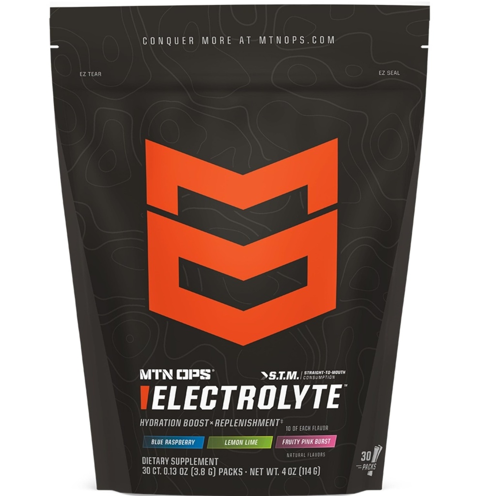 MTN OPS Elektrolyytit Powder Packets, Sugar Free Hydration Packets, Gluteeniton Hydration Powder, Electrolyte Packets STM 