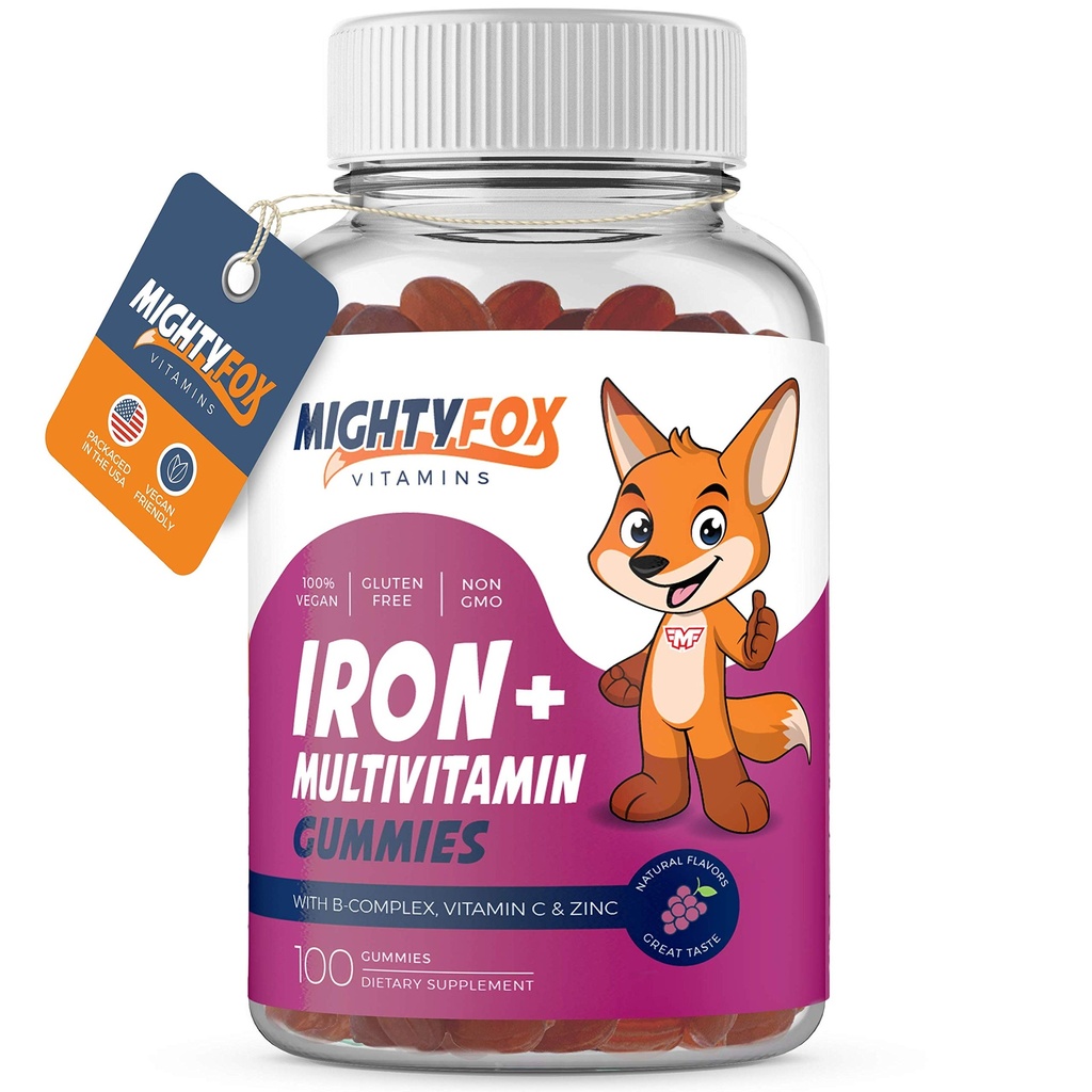 Silitysrauta Gummy Vitamiinit lapsille & Teens 