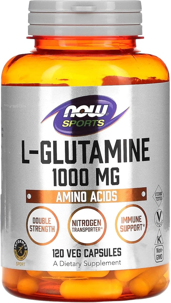 NYT Ruokaurheilu, L-glutamiini, 1000 mg, 120 Veg kapselia