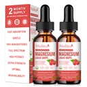Magnesium Glycinate Liquid Drop - Triple Imeytyminen täydentää tukea Nerves, uni, rauhallinen, sydän, lihakset * - Sokeriton kaliumin, L-Theaniini, Meri Moss, B-vitamiini, C, D3, K2-2Pack