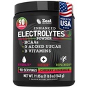 Zeal Naturals Electrolyte Powder Recovery Drink (90 tarjoilua Cherry Limeade) w 0 Sokeri + BCAA:t + B-vitamiinit Elektrolyytti täydentää w Kaliumsinkki & magnesium for Hydration - Keto Electrolytes
