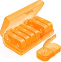 AUVON XL Weekly Pill Organizer 2 Kertaa päivässä, AM PM pilleri tapauksessa yhden Side suuri avaaminen helppokäyttöinen, pillerilaatikko 7 päivän matka lääkkeiden organizer lääkkeiden, vitamiinit, kala öljyt, lisäravinteet