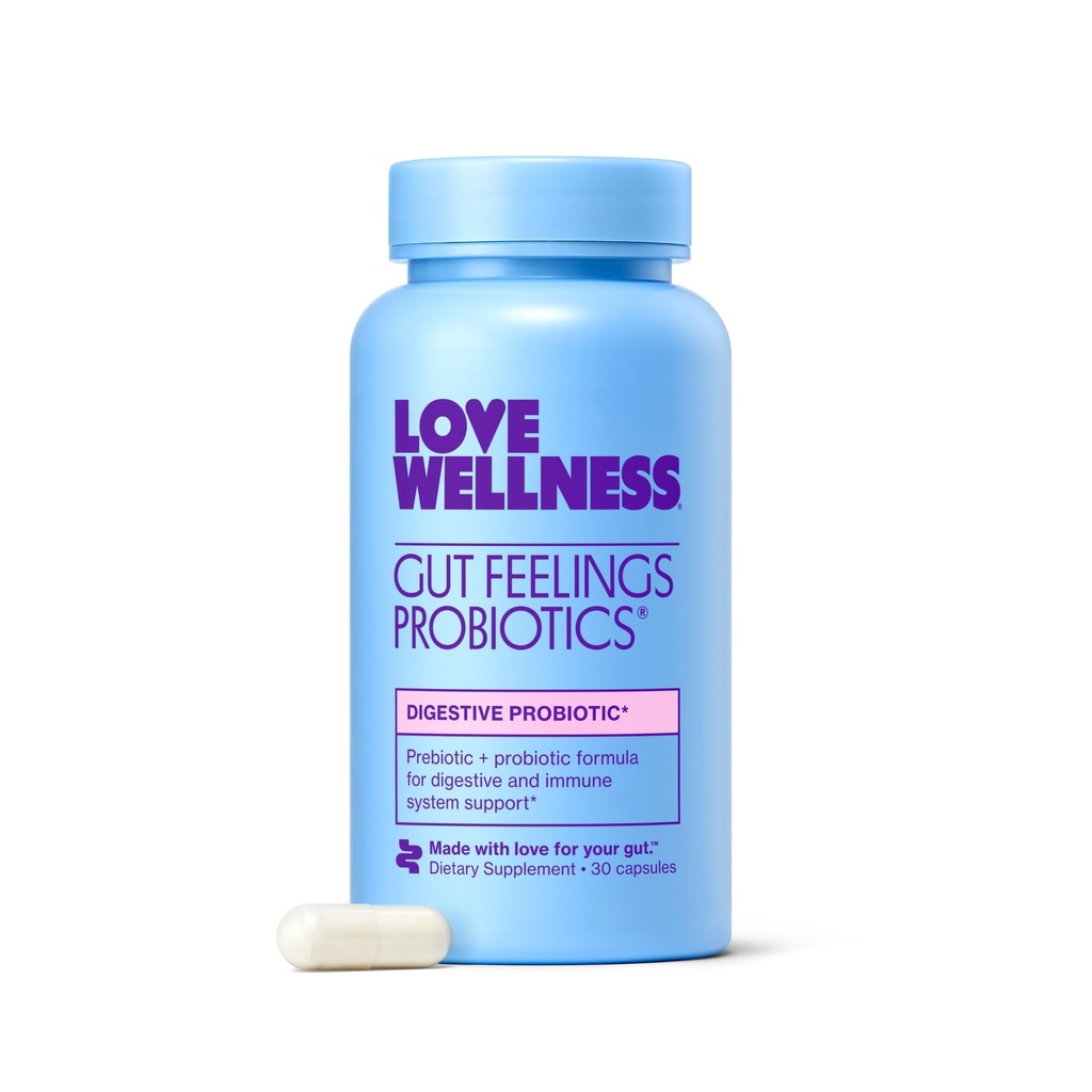 Love Wellness Gut Feels Probiootti Gut Health for Women, Digestion Relief & Immunosupport Supplement ...