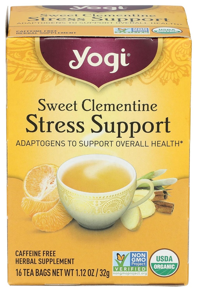 Jogi Tea Organic Sweet Clementine Stressi tukea täydentää, 16 kreivi