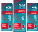 Kori Krill Oil Omega 3 Superior Imeytyminen Oil Supplement, EPA & DHA, 600 mg, 180 Softgels