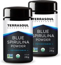 Terrasuul Superfoods Organic Blue Spirulina Powder (in Miron Glass Jar): 2 Oz (2 pakkaus)