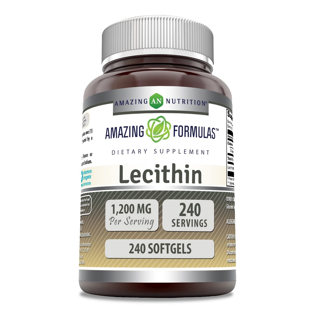 Hämmästyttävä Formula Lecithin 1200 Mg ... Softgels Supplement ...