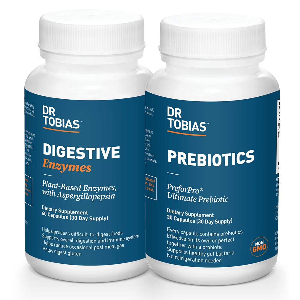 Tobias Prebiootit ja digestiiviset Entsyymit Bundle for Digestive Health