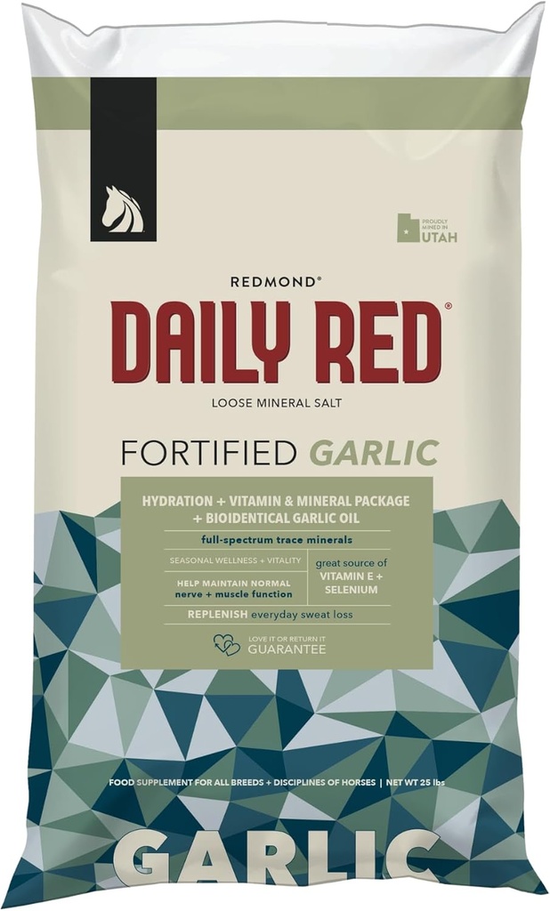 Redmond Daily Red | Hästvitaminer och mineraltillskott - 25 LB väska