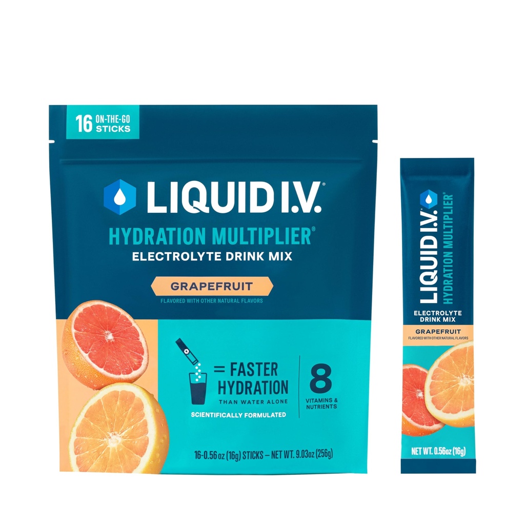 Liquid I.V.® Hydration Multiplier - Greippi Elektrolyyttijauhe Mix 1 pakkaus (16 tarjoilua)