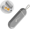 Travel Pill Organizer, Mini Daily Pill Container Portable Pill Case Box för att hålla medicin Vitamin Supplement Fish Oil Box, Small Travel Pill Pocket Storage Box (Grey)