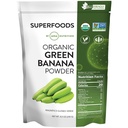 MRM Nutrition Organic Green Banana Powder | Superfoods | High-Fiber | Flour Alternative | Prebiotisk Fiber | 40 portioner