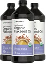 Horbäach Organic Pellavaöljy 3 pakkaus ... 16 fl oz Jokainen kylmäpuristettu Omega 3, 6, 9 ... Kasvisruoka, ei-GMO, gluteeniton neste