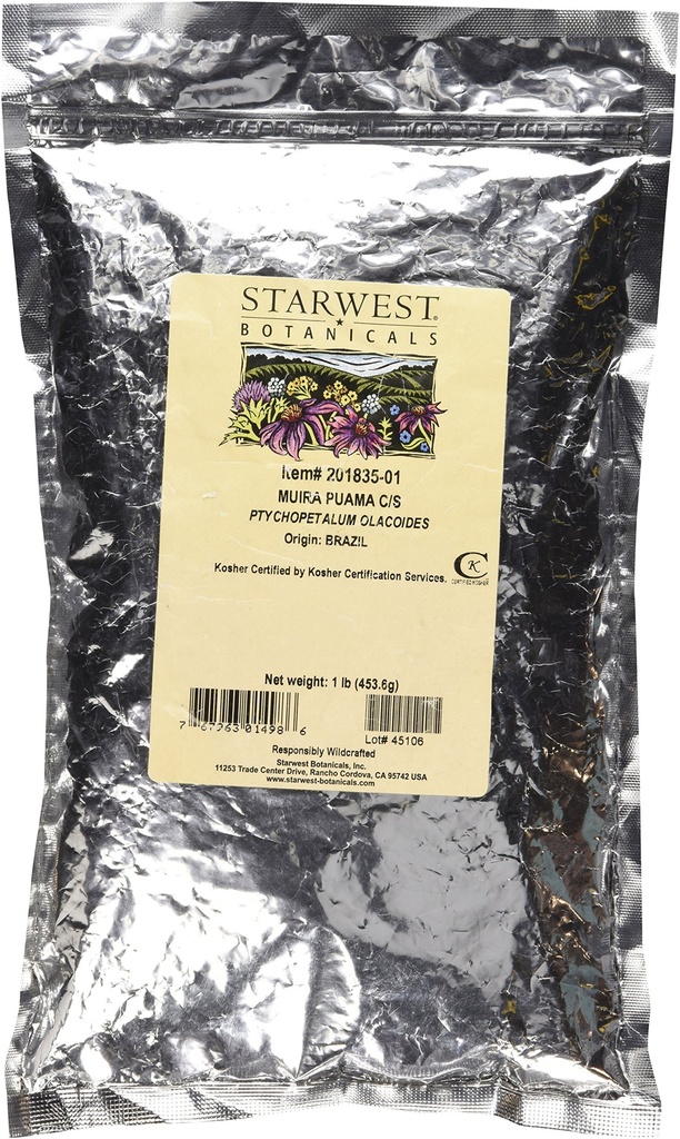 Muira Puama Cut & Sifted - Ptychopetalum olecoides, 1 lb,
