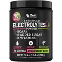 Zeal Naturals Electrolyte Powder Recovery Drink (90 tarjoilua - mansikkakiiivi) w 0 Sokeri + BCAAs + B-vitamiinit Elektrolyytti täydentää w Kaliumsinkki & magnesium for Hydration - Keto Electrolytes