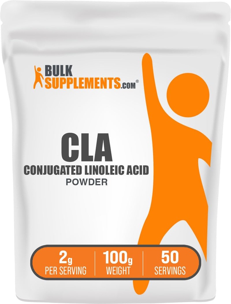 BulkSupplements.com Konjugated Linoleic Acid Powder - CLA Supplement, Nutritional Supplement - Gluteeniton, 2g per Serving, 100g (3.5 oz) (pakkaus 1)