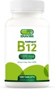 B12-vitamiini 1000 mikrog, 120 tablettia, luonnonkirsikka, gluteeniton, sokeriton, nopea liuotus