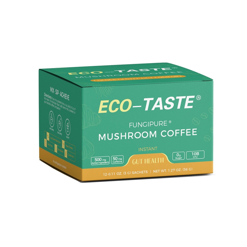ECO-TASTE Sienikahvi Mix, suunniteltu Gut-Health kanssa Chaga, Leijonan mane, Turkki Tail, Yacon ja Probiootit ...